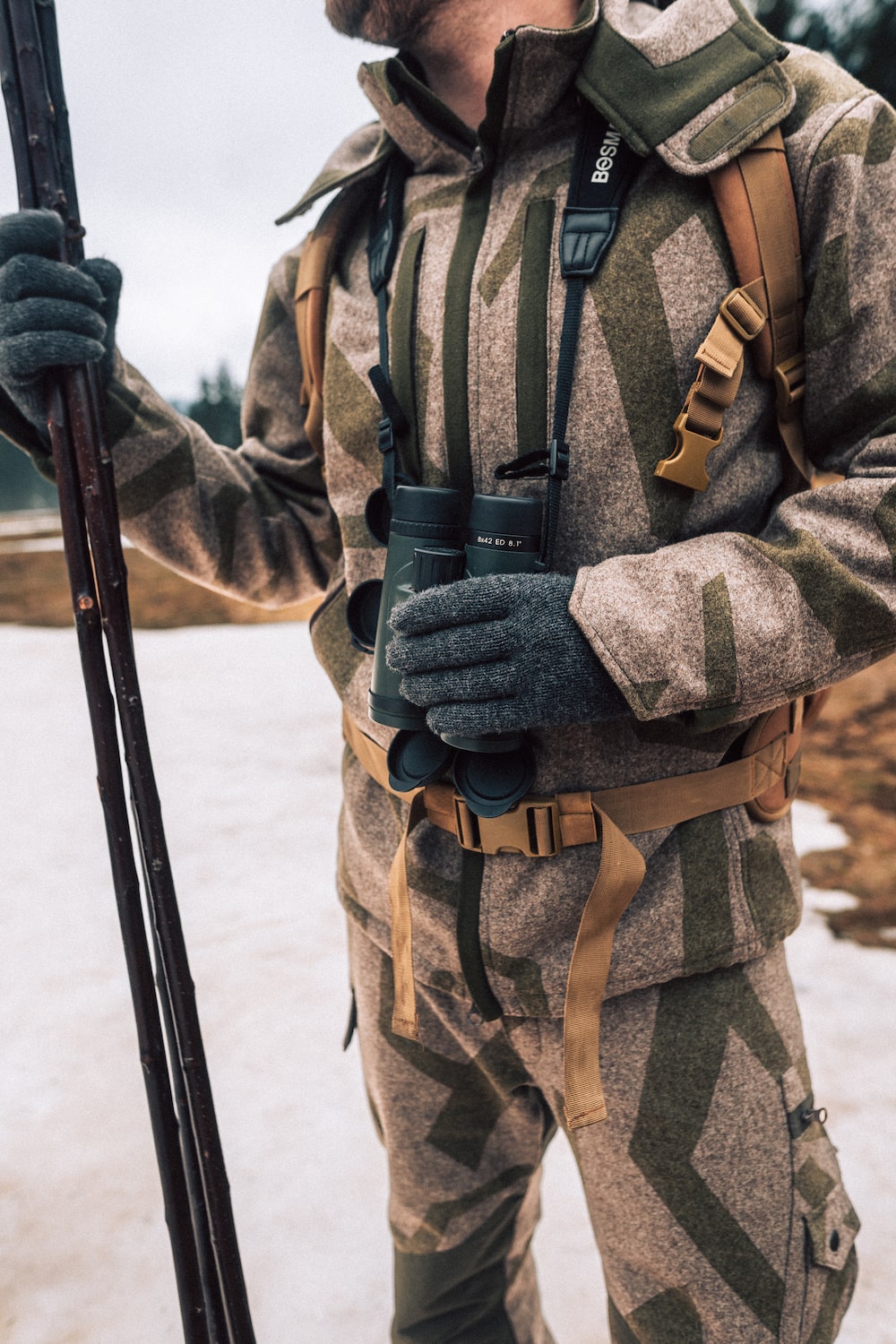 Lodenjacke mit Orbis Tarnmuster