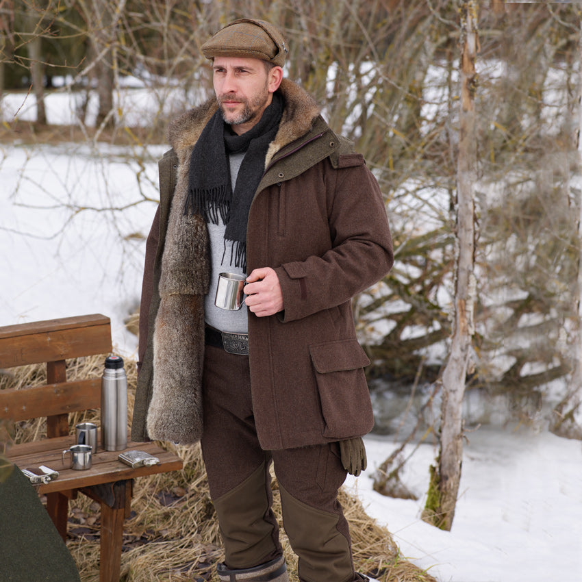 Mantel Kapuze Pelz Parka Mantel Mit Echtfell Mantel Echtfell